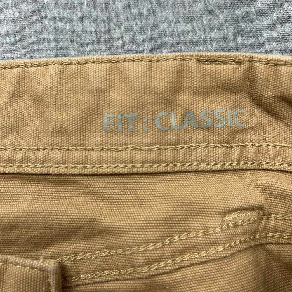Eddie Bauer Canvas Utility Pants Mens 34x32 Brown Specially Dyed Classic Fit - Picture 11 of 16